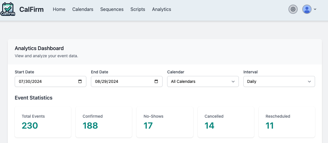 Generate custom reports for specific date ranges or calendars